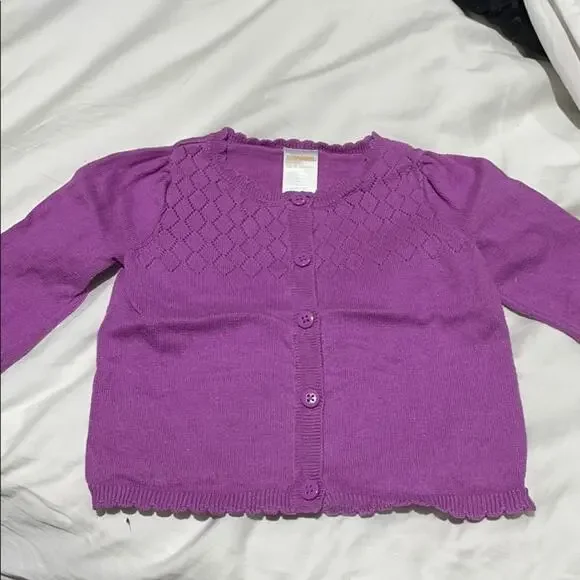 Gymboree 12-18m lavender cardigan worn once