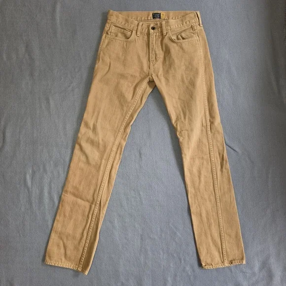 J. Crew 484 Slim Tan Beige Khaki Jeans Pants Men's Size 29x32