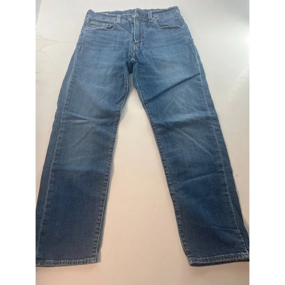Levis Levi Big E Jeans Men's 32x30‎ Stretch 502 Premium Modern Leather Patch