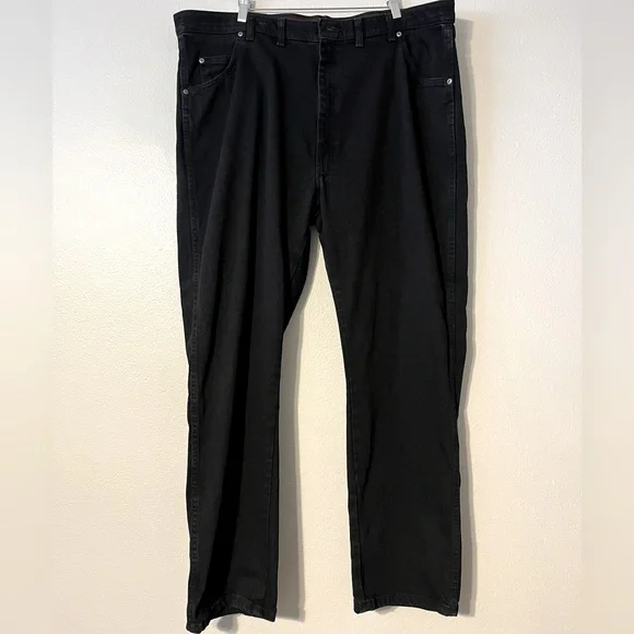 Wrangler Men’s Premium Quality Jeans Black Regular Fit 44 X 30