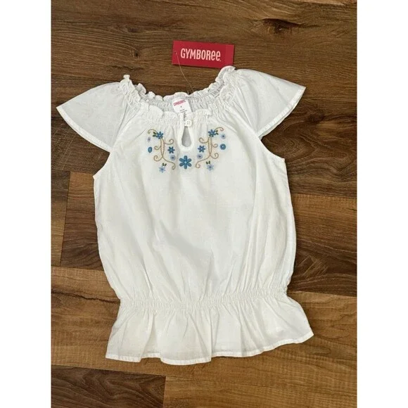 Vintage Gymboree‎ Malibu Cowgirl Cutie Flutter top 4 4t Embroidered Girls NWT