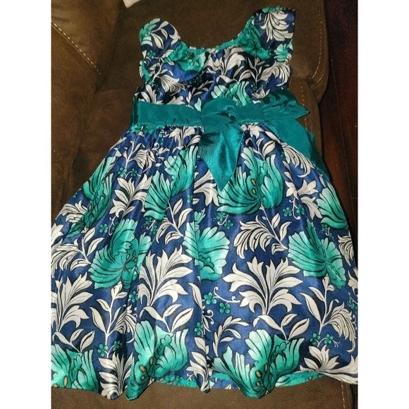 Dressed up by Gymboree Christmas‎ holiday emerald party floral dress size 10