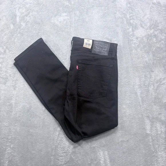 Levi's 510 Skinny Jeans Mens 36x30 Black Stretch Denim Pants NWT