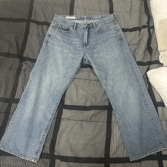 Gap 1969 Loose Denim Blue Jeans mens 35X30