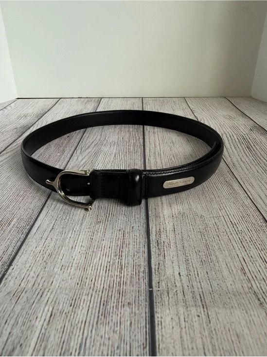 RALPH LAUREN Black Equestrian Belt Small