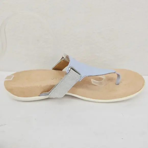Vionic Wanda Orthotic Sandals Leather Blue 9 Wide