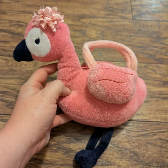 💥3/$24 Gymboree Fruit Punch‎ Pink Plush Flamingo Purse