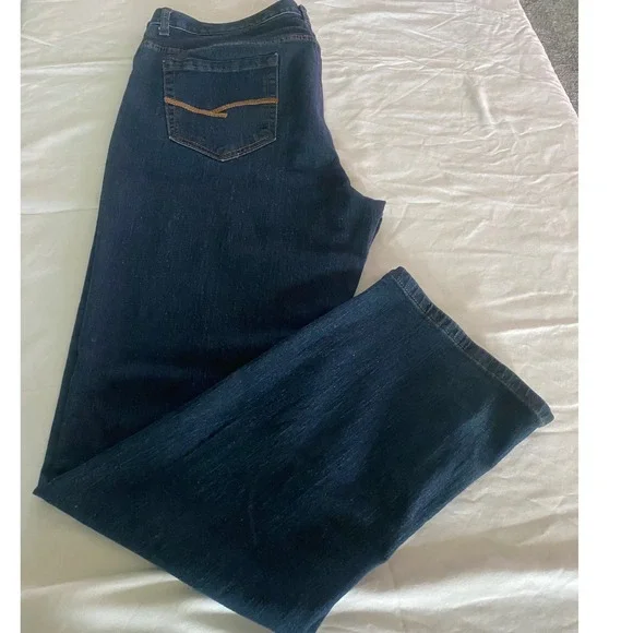 Recycled Blues Mens Slim‎ Fit Dark Wash Denim Jeans 36x32 Blue