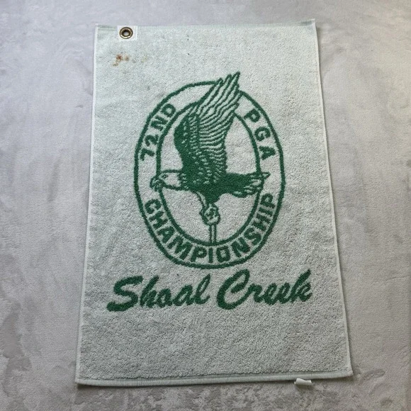 Vintage Shoal Creek 1990 PGA Championship Golf Towel Eagle Logo USA Made