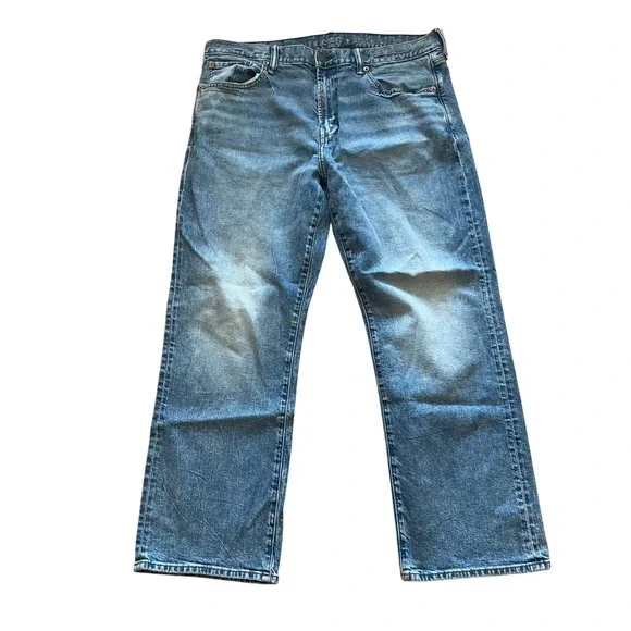 American Eagle Flex Mens Jeans 36x30 Medium Wash Blue Straight Leg Denim‎