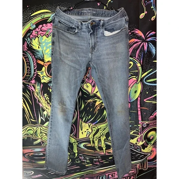 Old Navy‎ Men's Built in Flex Skinny Blue Denim Stretch Jeans Size 32x32