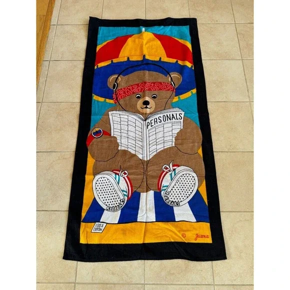 NWT 80s Beach Towel Juana TerriMondo 29