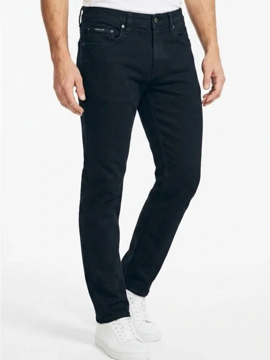 Kenneth Cole Men's Slim Fit Stretch Denim Black Jeans 30W x 32L