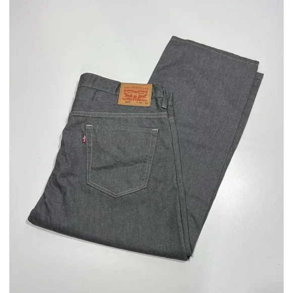 Levi‎ Strauss 569 Gray Denim Jeans Altered Jeans Check Photos For SIZE