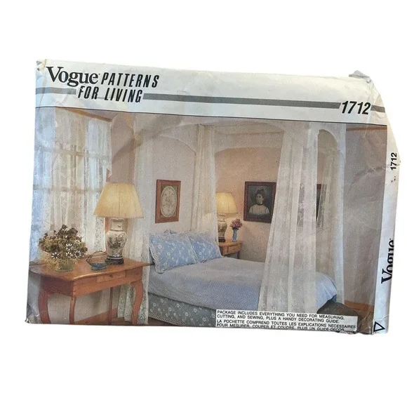 Vogue Sewing Pattern 1712 Bedroom Accessories Decor to Sew