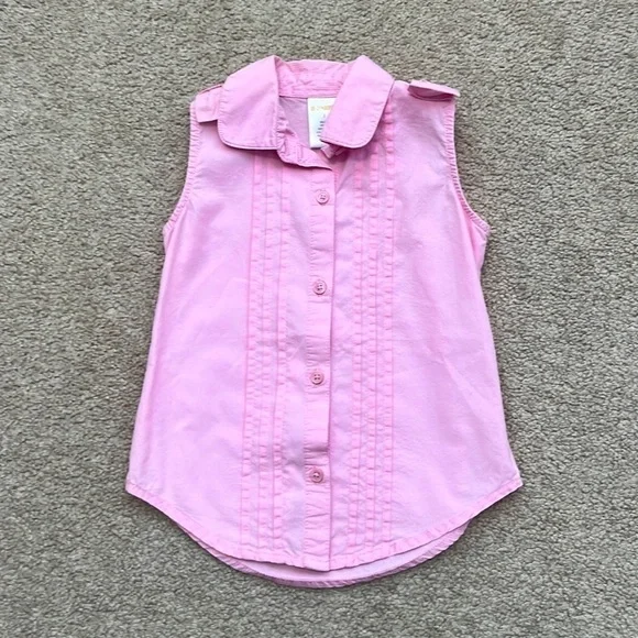 Gymboree Sleeveless Button Down Pink Tank Top