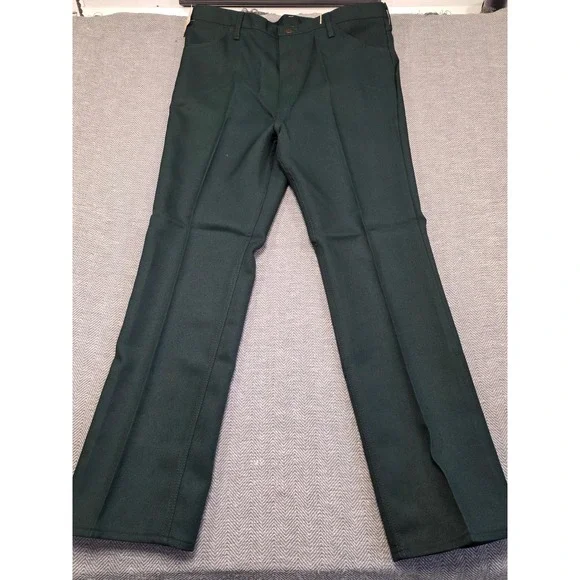 Wrangler Wrancher Boot Jeans 42x34 Hunter Green Dress Jean 82DG‎ Made in USA NWT