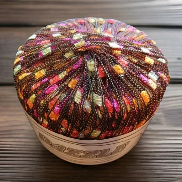 Knitting Fever Dazzle Ladder Yarn #73 Metallic Craft Knit Crochet ‎ NEW