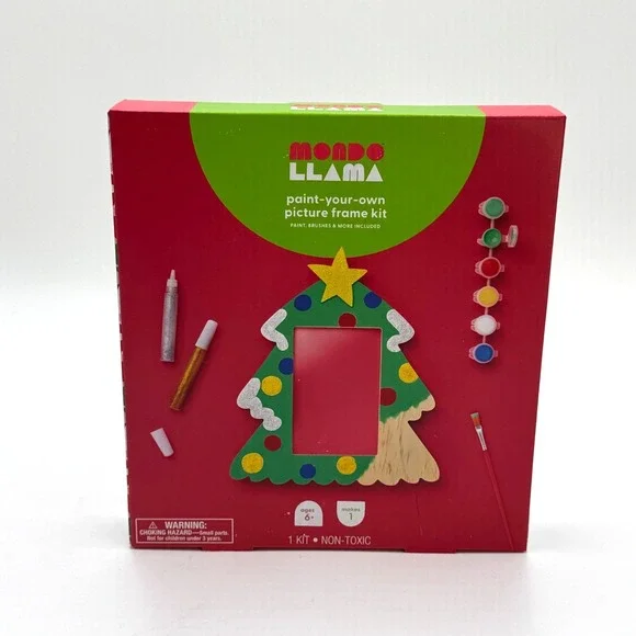 Mondo Llama Christmas Tree Picture Frame‎ Craft Kit NEW