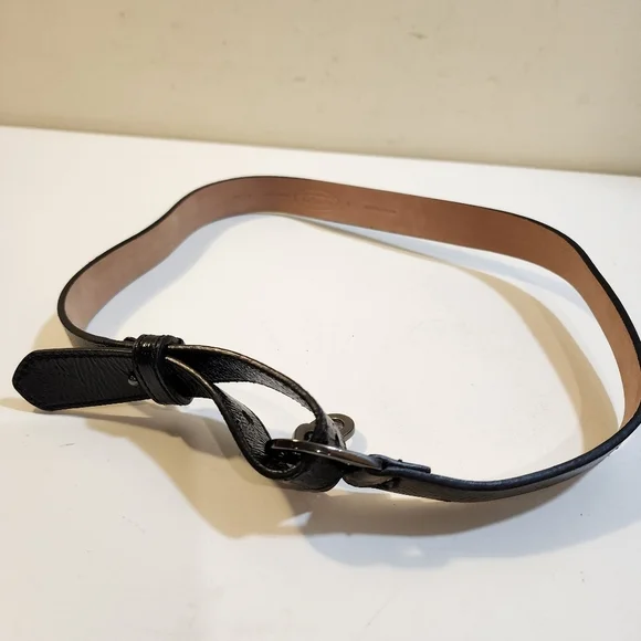 Talbots Women's Black Leather Belt S