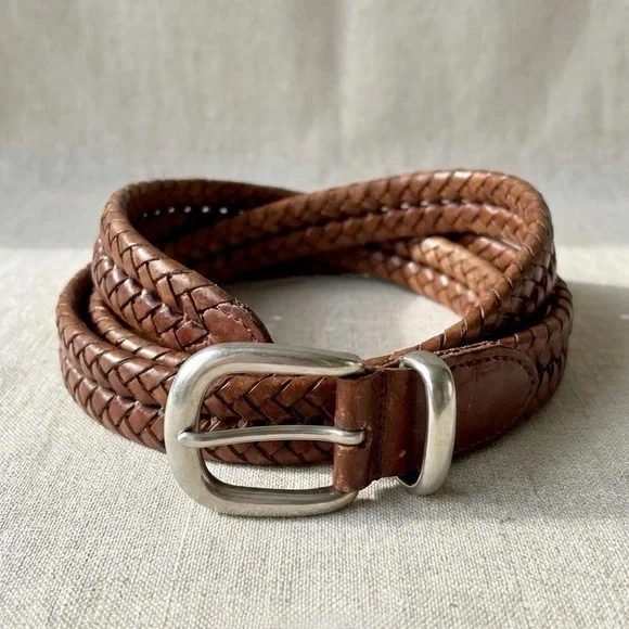 COACH VINTAGE 5922 Tan Braided Leather Woven Belt Size 40