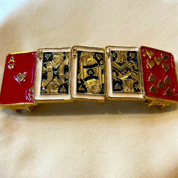 Vintage MIMI Di N “Playing Cards” Belt Buckle, NWT