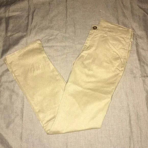 Gymboree New Girl's Gymboree Metallic Gold Coated Denim Jean Pants