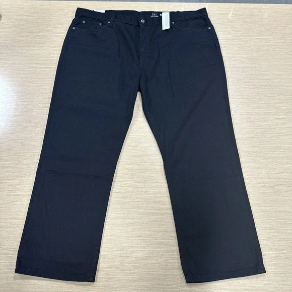 NWT George Men's Slim Straight Leg Jeans‎ Black Size 46x30 Classic Look Denim