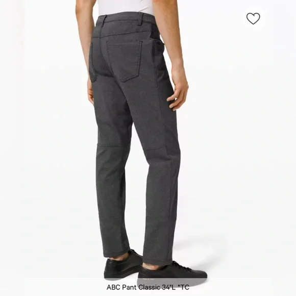 NEW! Lululemon Men’s ABC Pant Classic 34