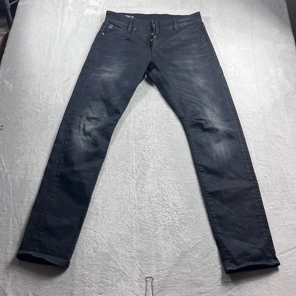 G-Star RAW D-Staq 5-PKT Tapered Black Jeans Mens 31x32 D06760-8466-89