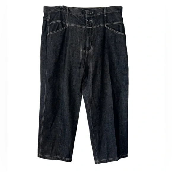 Marithé Francois Girbaud Men’s Black Jeans w/5 Pockets Zip Button Front-42 Waist