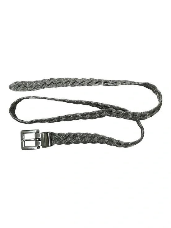 Women’s Metallic Braided Belt - Silver Tone
