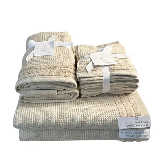 NEW Hotel Balfour OVERSIZED TRUE LINEN  9 Piece Towel Set