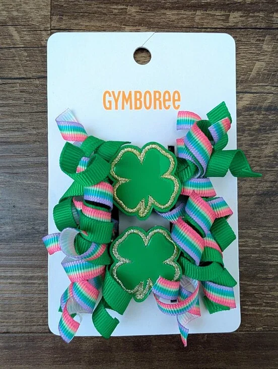Gymboree Shamrock Hair Clip Set