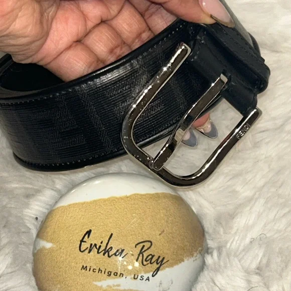 Fendi Black‎ Leather Belt