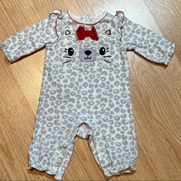 Gymboree‎ cheetah leopard bow outift 3-6 months