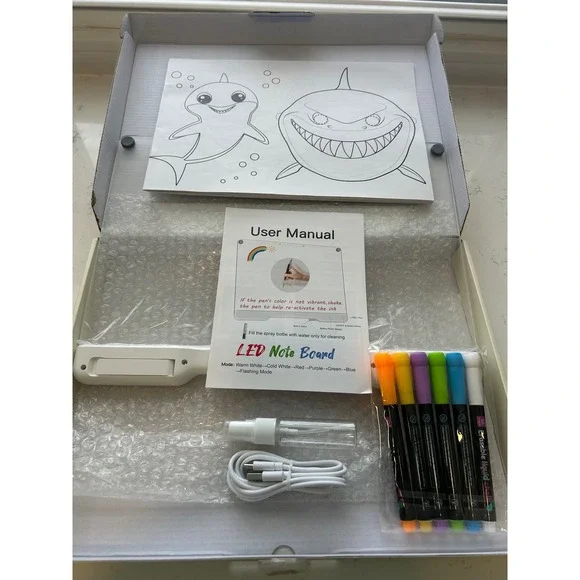 LED Note Board Whiteboard with Markers USB Charging for Drawing Writing‎ 16