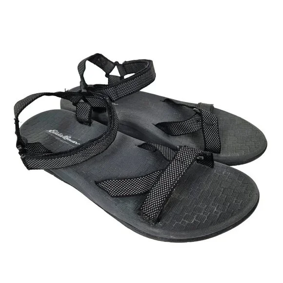 Eddie Bauer Black Strappy Water Trail Hiking Sandal 8