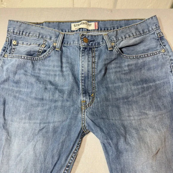 Levi's 505 Jeans Mens 36x34 Blue Excellent Straight Fit Denim Pants