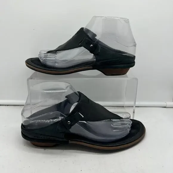 Patagonia Sandals Womens 7 Addie Tri Leather Thong Slide Outdoor Black
