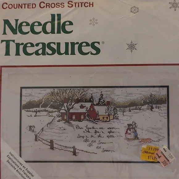 Needle Treasures Counted Cross Stitch Kit. Let It Snow. 16x8