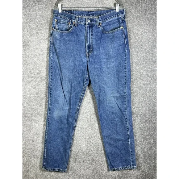 Levis 550‎ Straight Leg Jeans Mens Size 36x34 Blue Denim Cotton 5 Pocket
