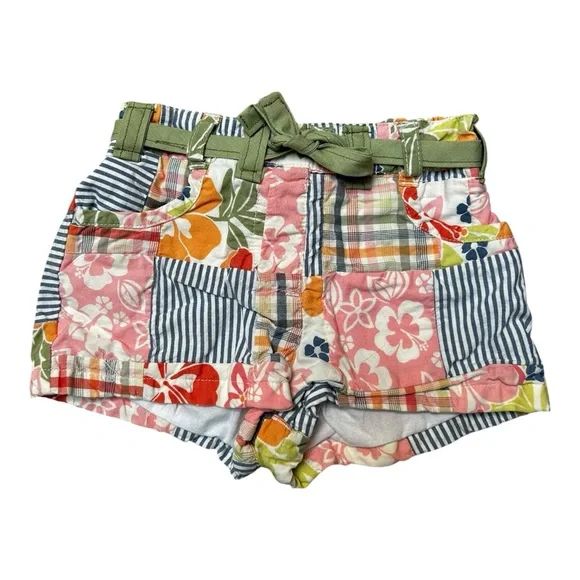 NFS Gymboree madras patchwork shorts size 6-12 months