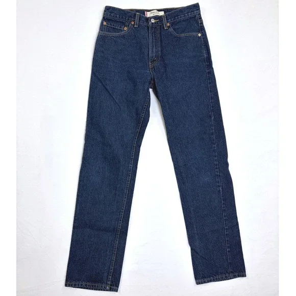 Y2K Vintage Levis 505 Regular Fit Jeans Mens 32x34 Dark Wash Made in USA 2003