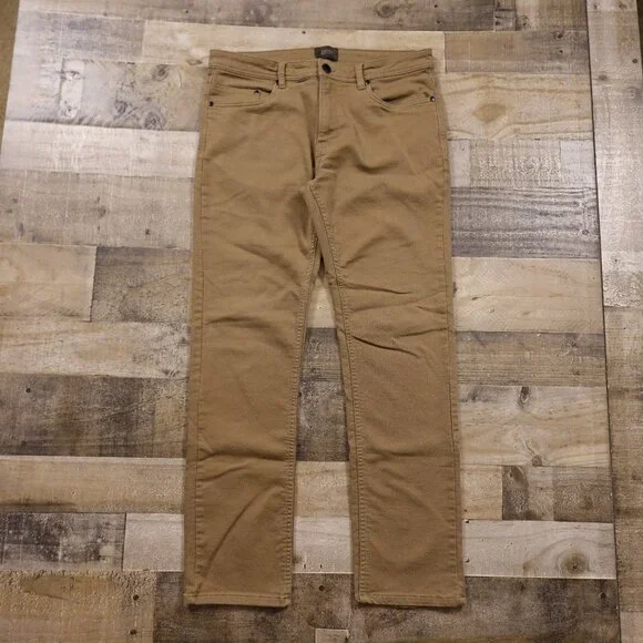 JACHS New York Travel Pants Men’s‎ 34x32 Khaki Stretch Casual Modern Fit Slim