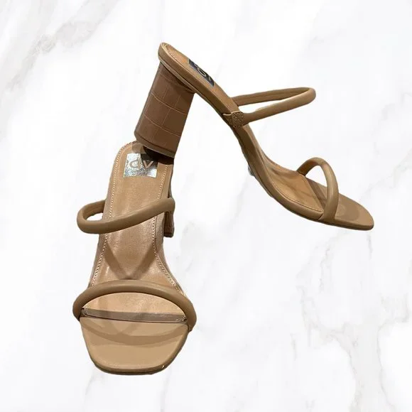 NWT Dolce Vita‎ Halsty Double Banded Block Heel in Caramel, Size 11