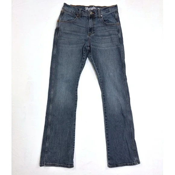 Wrangler Retro Relaxed Boot Jeans Mens 29x34 Blue Denim Bootcut Western Cowboy