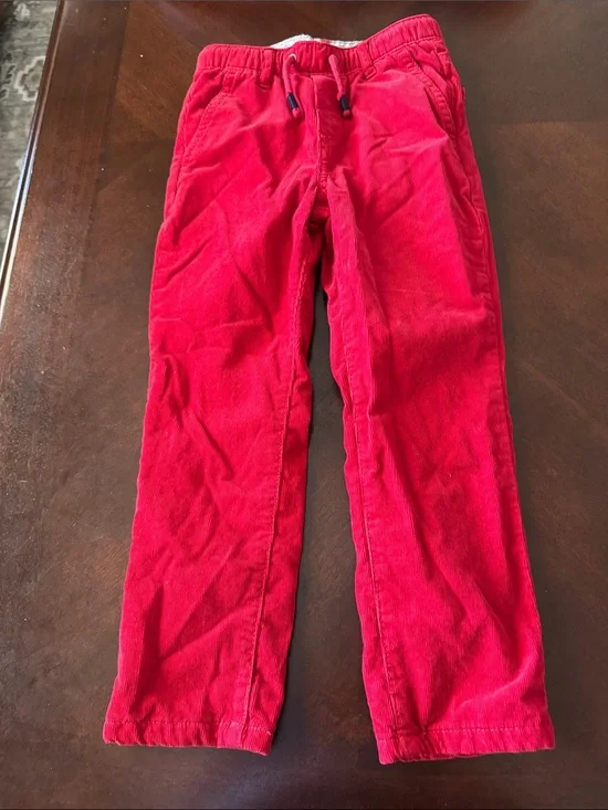 Gymboree Bright Red Corduroy Pull-On Pants