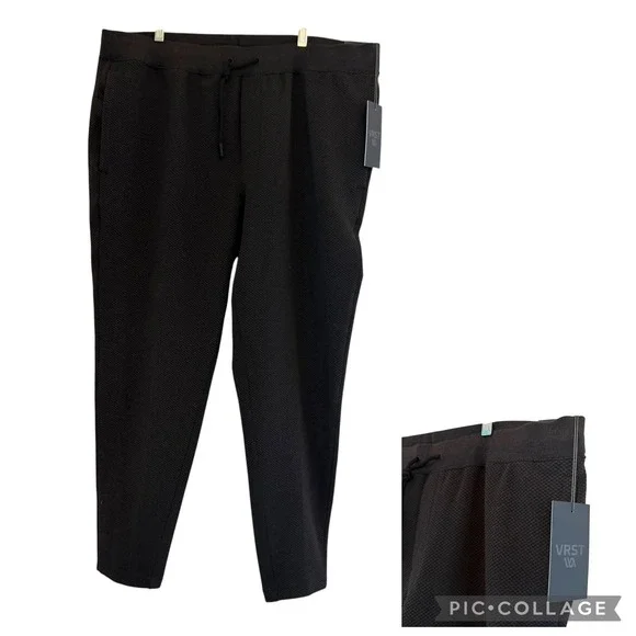 VRST Mens Recharge Pebble Pant Pure Black Heather XL MAX251204Z NEW Performance