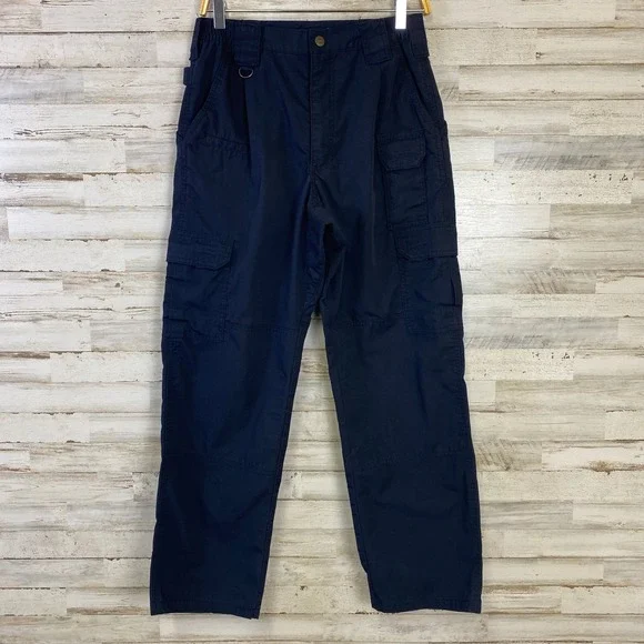 5.11 Tactical Series Pants Mens 30 Navy Blue Ripstop Cargo Utility Workwear